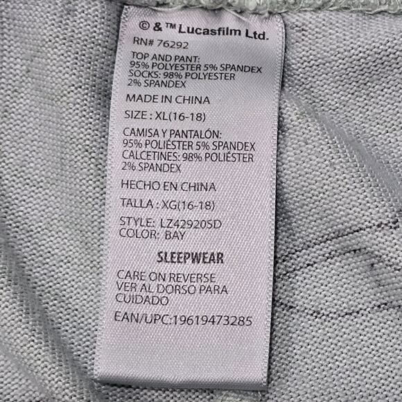 Star Wars Green Mandalorian The Child 2 Piece Pajama Set Soft PJ Top & Pants XL - Picture 5 of 11